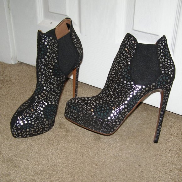 NEW w/box size 39.5/9 ALAIA platform ankle boots laser cut design - Picture 15 of 16